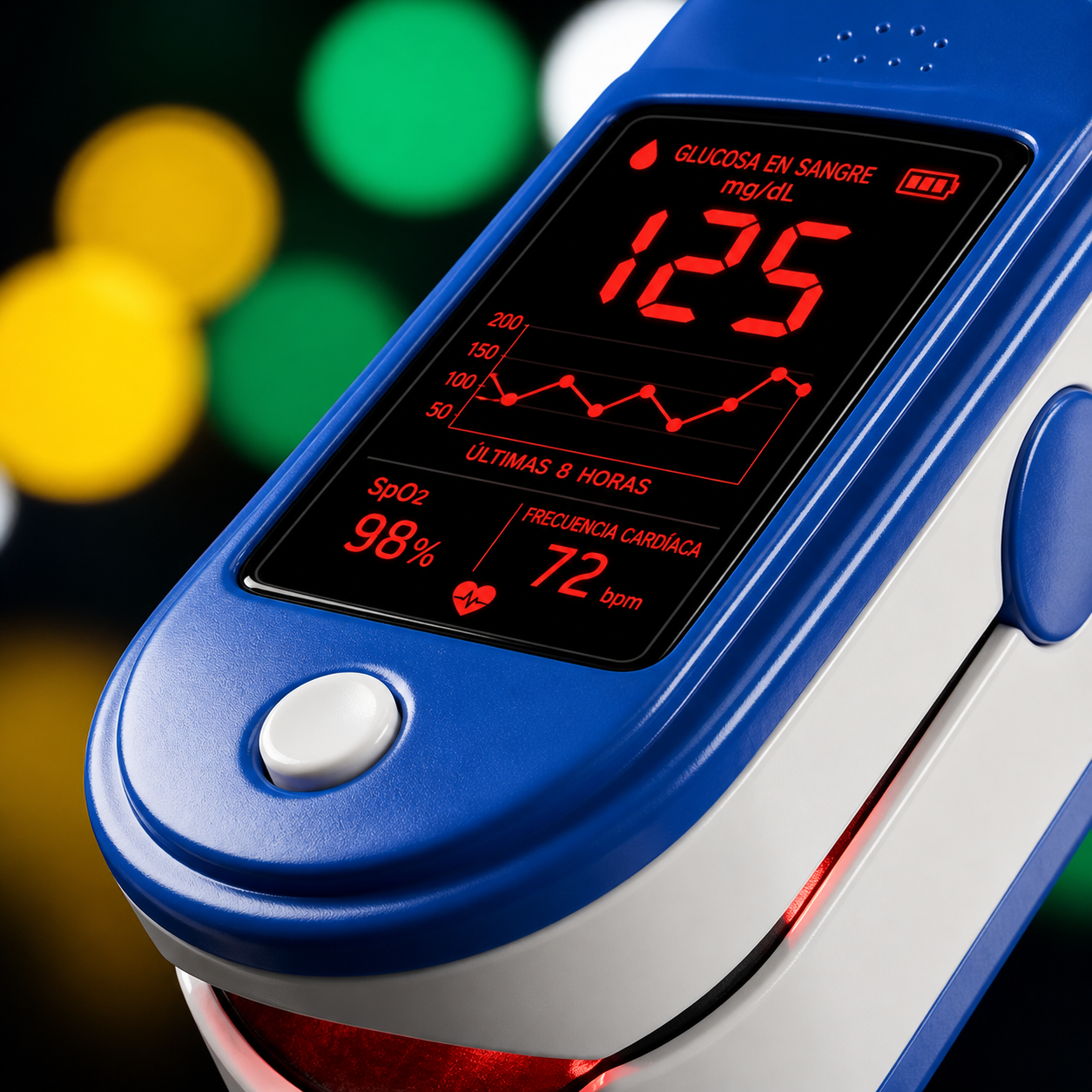 GLUCOMAX PRO™ - Oxímetro de Saturación de Alta Precisión Tecnología 2 en 1