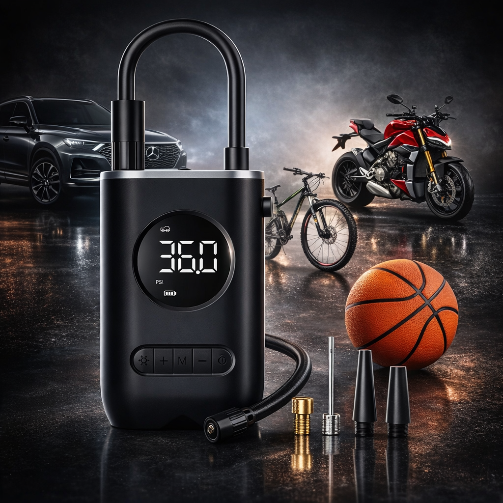 Compresor de aire eléctrico digital portátil