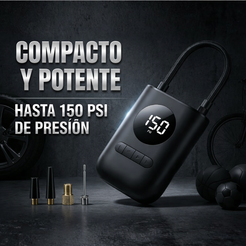 Compresor de aire eléctrico digital portátil