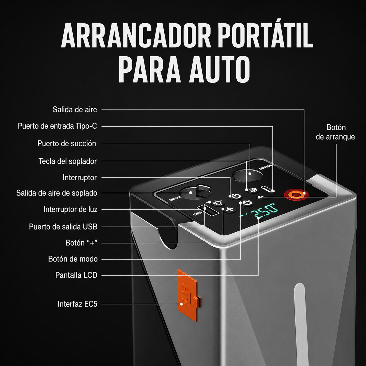 JUNPER RESCATE PRO®  - ARRANCADOR MULTIFUNCIONAL